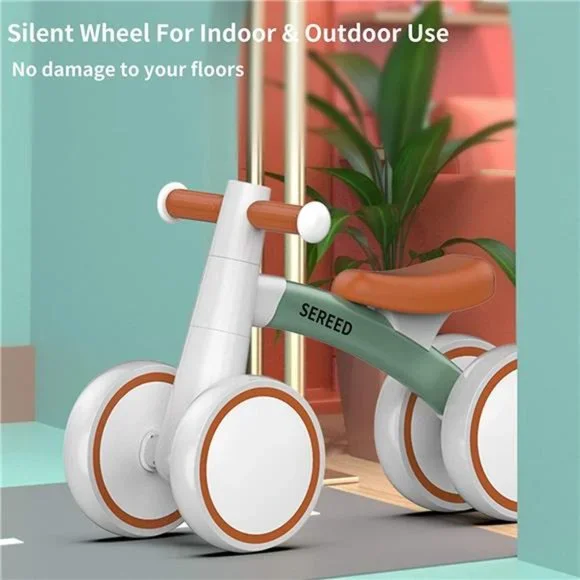 SEREED Baby Balance Bike for 1 Year Old ,Toddler Balance Bike, 4 Wheels
